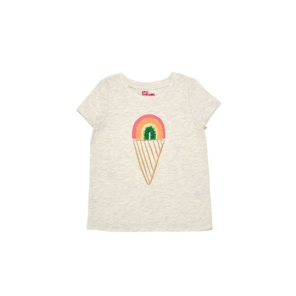 Epic Threads Toddler Girls Rainbow Ice Cream Graphic T-Shirt